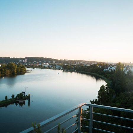 Penthouse Wohnung Mit Schoenem Moselblick In Metternich Coblenza Exterior foto