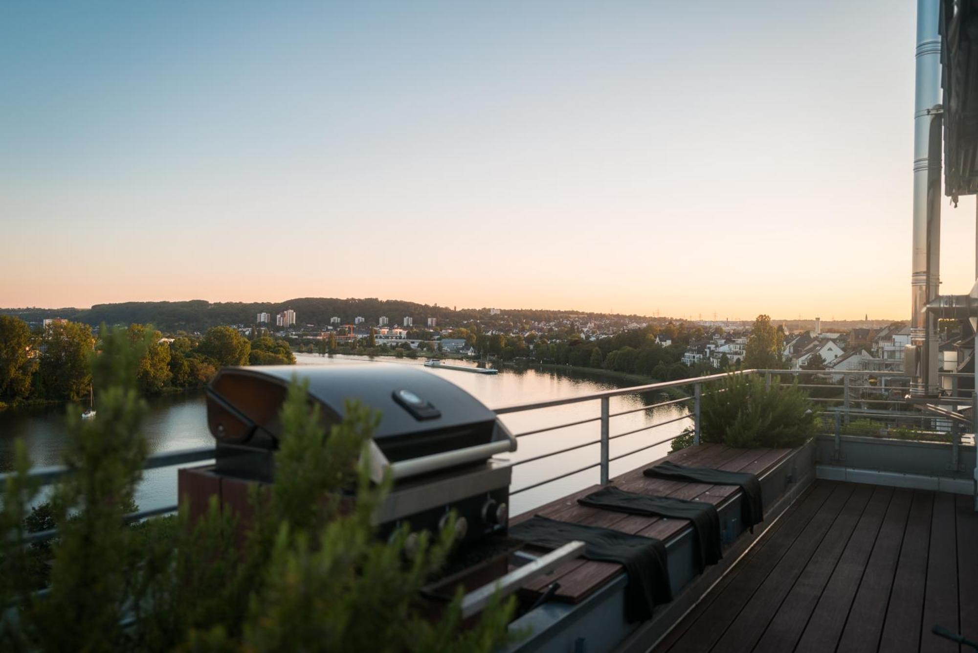 Penthouse Wohnung Mit Schoenem Moselblick In Metternich Coblenza Exterior foto
