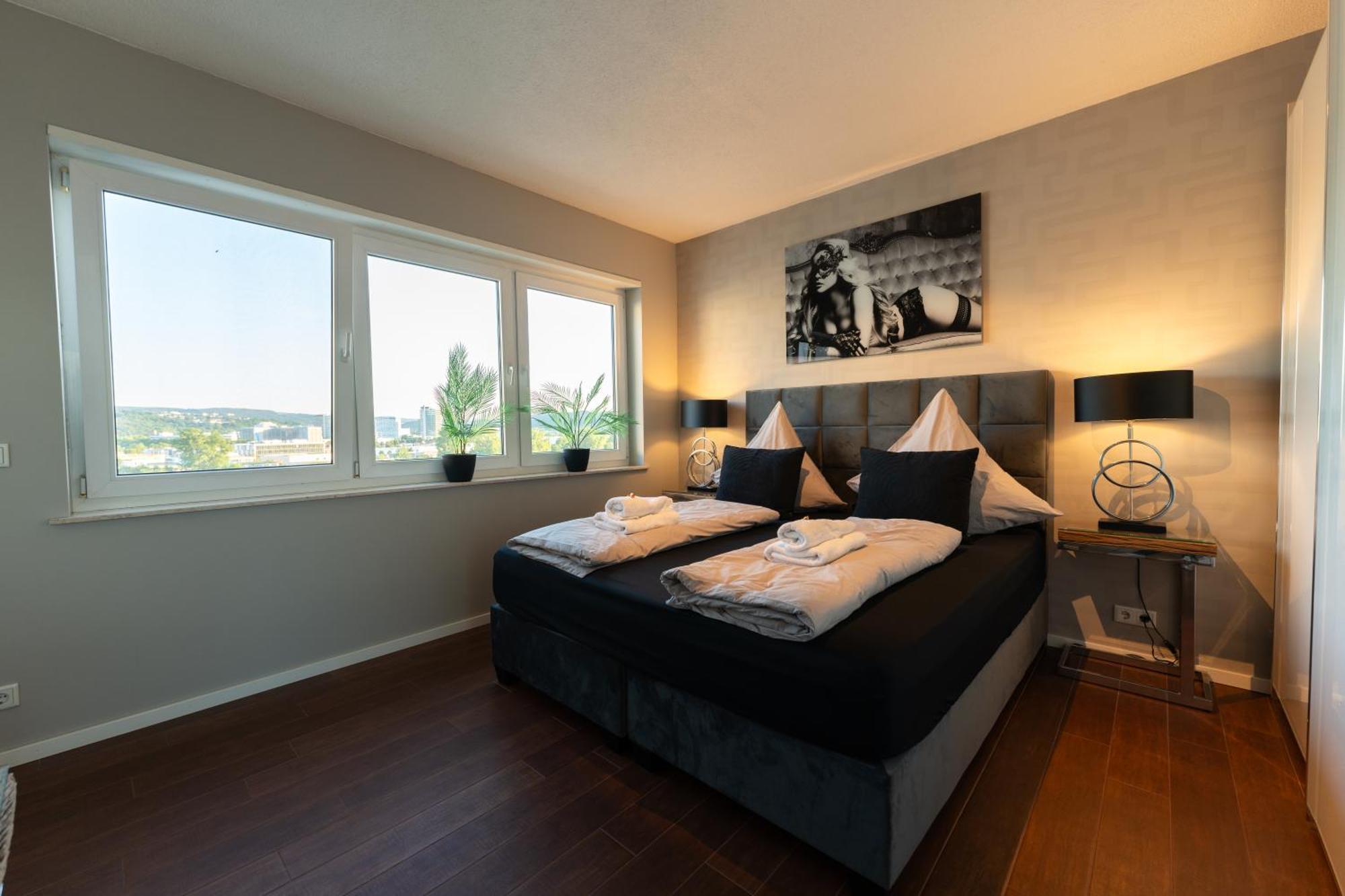Penthouse Wohnung Mit Schoenem Moselblick In Metternich Coblenza Exterior foto