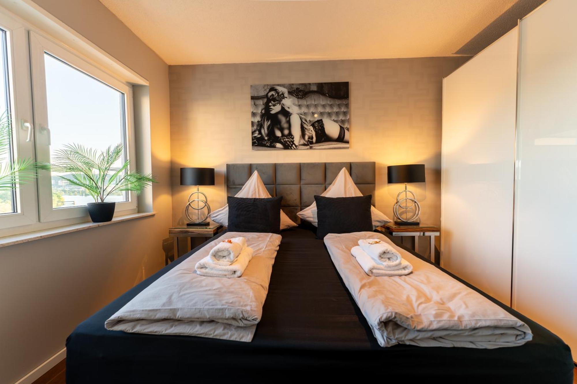 Penthouse Wohnung Mit Schoenem Moselblick In Metternich Coblenza Exterior foto